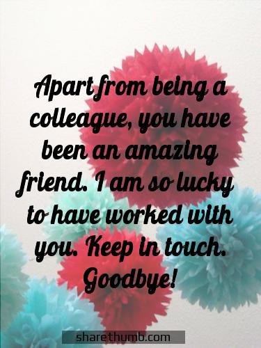 thank you and farewell message to my colleagues
